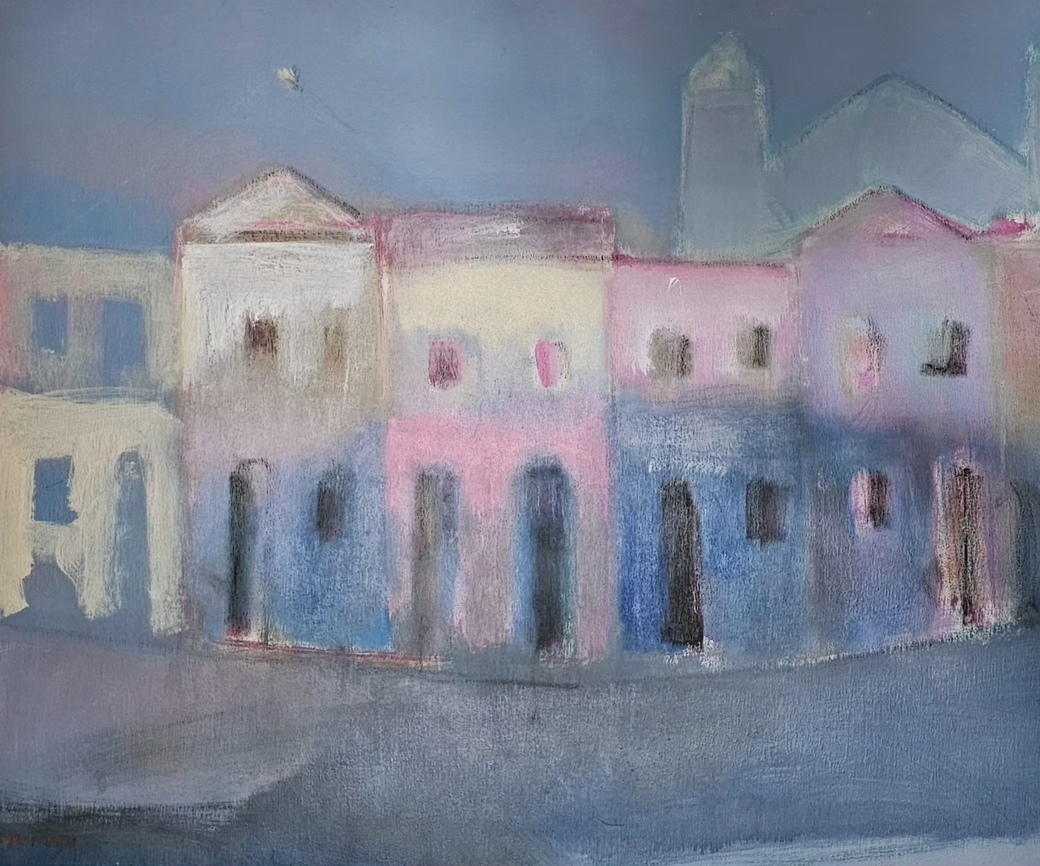 Casas e paisagem